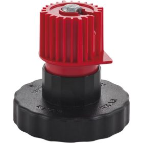   Állítható bútorláb Unicomatic, magasság 60 mm, fekete/piros műanyag, hátulra