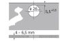 HETTICH 72968 Intermat 9904 T1/26 K16, közézáródó