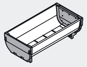 BLUM ZSI.020SI Tál 88x176mm nemesa.