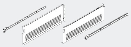 BLUM 320H5000C15 Metabox 150/500mm szürke