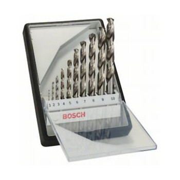 BOSCH 2607010535 Fémfúró készlet HSS-G, Robust Line, 135° 1-10 mm, 10 részes