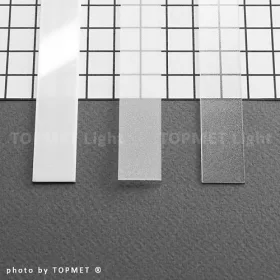   StrongLumio takaróprofil Flat LED profilhoz befűzős átlátszó 2m