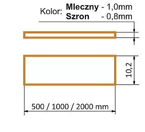 StrongLumio takaróprofil  Slim/Smart10 LED profilhoz tejfehér 2m