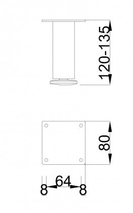 MILADESIGN bútorláb G5 ST402/12 ezüst