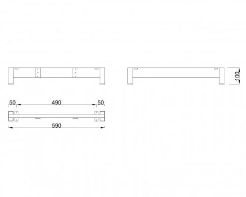 MILADESIGN lábazat alacsony Mobilar M6306-K ezüst