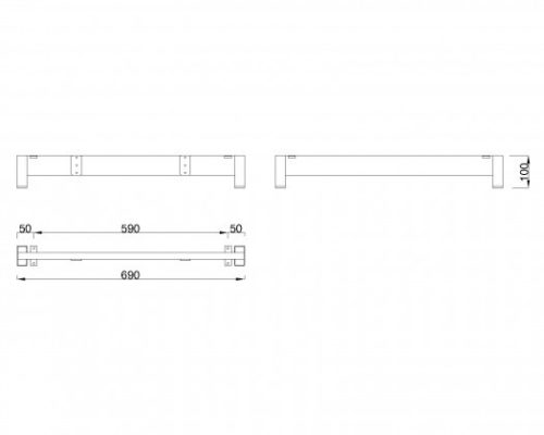 MILADESIGN lábazat alacsony Mobilar M6307-K ezüst