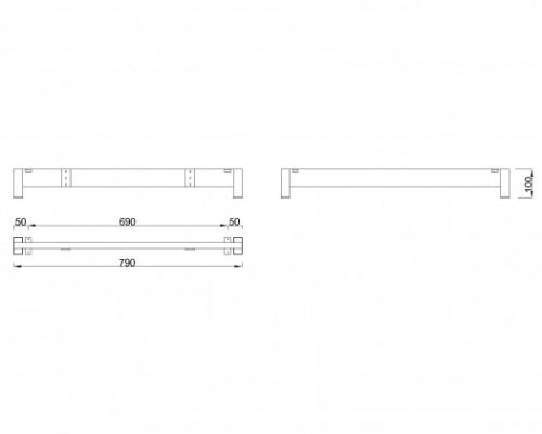 MILADESIGN lábazat alacsony Mobilar M6308-K ezüst