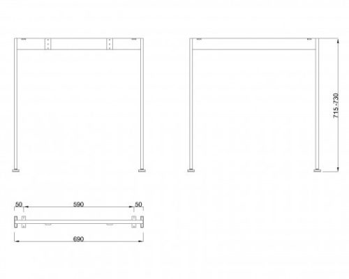 MILADESIGN lábazat Mobilar M6207 ezüst