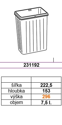 GOLLINUCCI pótkosár Sistema 900-hoz és Linea 580, 7,5 l