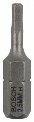 BOSCH 2607001720 Csavarhúzó bit Extra Hard HEX 2,5, 25 mm, 3 db