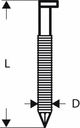 BOSCH 2608200018 D alakú szegek szalagban SN34DK 90R 3,1 mm, 90 mm, hornyolt, 2500 db