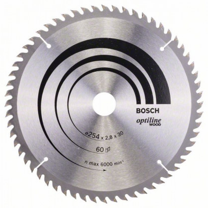 BOSCH 2608640444 Optiline Wood fűrészlap 254 x 30 x 2,8 mm, 60