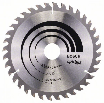 BOSCH 2608640611 Optiline Wood fűrészlap 184 x 30 x 2,6 mm, 36