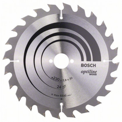 BOSCH 2608640627 Optiline Wood fűrészlap 230 x 30 x 2,8 mm, 24