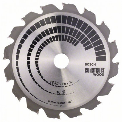 BOSCH 2608640636 Fűrészlap Construct Fa 235 x 30/25 x 2,8 mm; 16