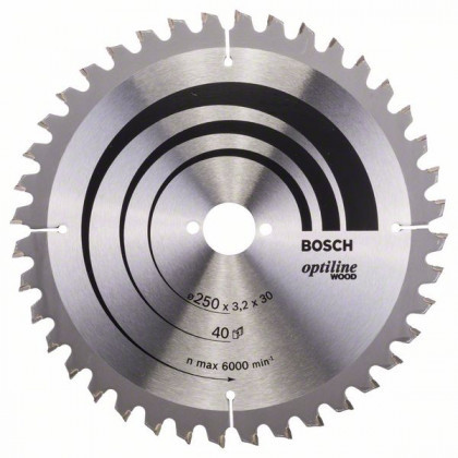 BOSCH 2608640643 Fűrészlap Optiline Wood 250 x 30 x 3,2 mm, 40