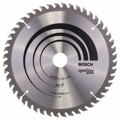 BOSCH 2608640727 Optiline Wood fűrészlap 235 x 30/25 x 2,8 mm, 48