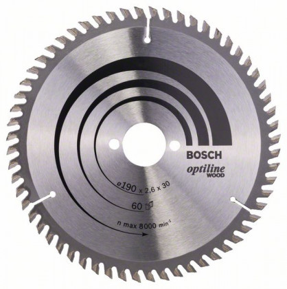 BOSCH 2608641188 Fűrészlap Optiline Wood 190 x 30 x 2,6 mm, 60