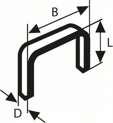 BOSCH 2609200230 Sponky do sponkovačky, typ 57 10,6 x 1,25 x 8 mm, 1000db