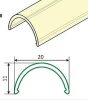 StrongLumio takaróprofil  Uni/Arc LED profilhoz félkör tejfehér 2m