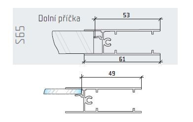 S-S65 alsó profil 4/18mm 4m ezüst