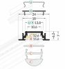 StrongLumio LED profil Groove 10, fekete, 3m