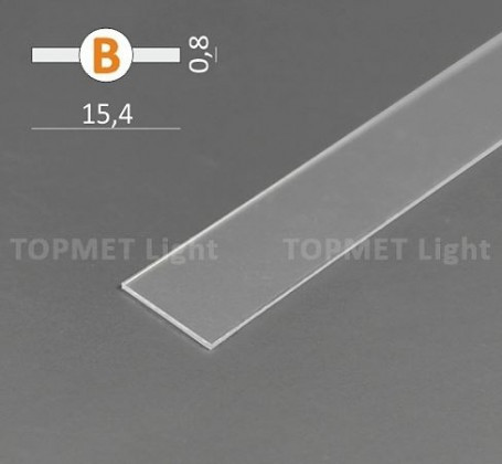 StrongLumio B becsúsztatható takaróprofil átlátszó 2m