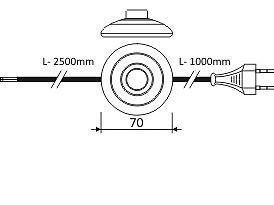 StrongLumio kábel 230V + lábkapcsoló 3,5m 2,5A