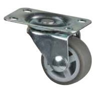 StrongCastors Kerék 30 mm, szürke, forgó, puha futófelület