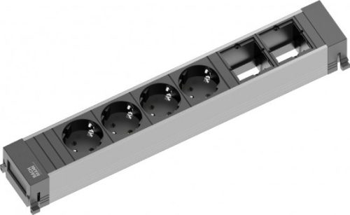 BACHMANN 916.030 Power Frame 4x Schuko, 2x felhasználói modul