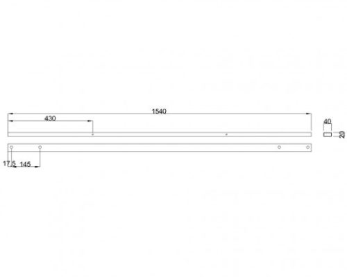 MILADESIGN csatorna Linear LN1604 ezüst