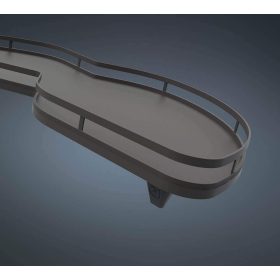   KES 234626 LeMans II style 600mm balos - antracit alj/magasító korlát antracit