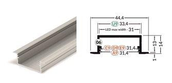 StrongLumio LED profil Vario30-06, fehér, 2m