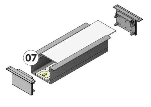 StrongLumio végzáró LED profilhoz Vario30-07 fehér (pár)