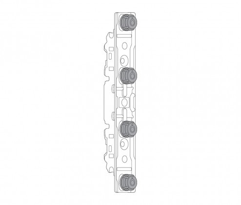 BLUM 20S42T1 front vasalat vékony anyagokhoz  Aventos HK (top), HL, HS, Expando