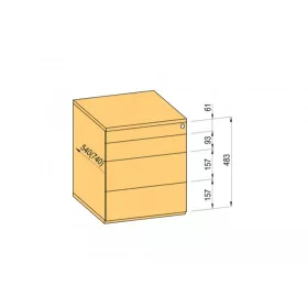   K-BBP konténer TipAer komp.540mm típ.1/vál. 11 (műa.fiók,részl.kih.,fo.né.)
