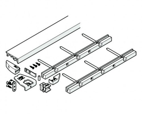 HAWA 25479 Folding Concepta 25 alsó profil 1300mm fekete