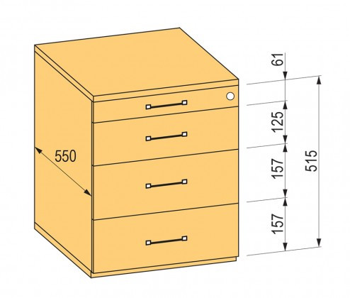 K-BBP Konténer 3+1, görgős fióksín Strong