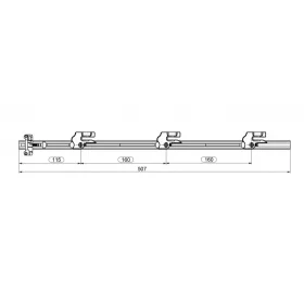 LEHMANN rúd SVS3 +V rajz 18-2419-010 hossza 507mm