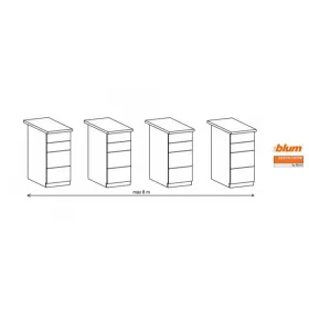 K-BLUM Servodrive szett 4/16/800 mm