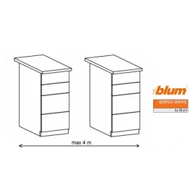 K-BLUM Servodrive szett 2/8/1170 mm