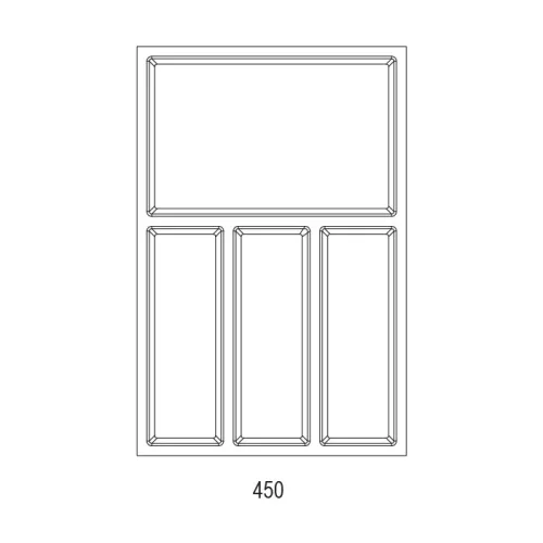 Evőeszköztartó SKY 500/45 (372 x 474 mm) fehér