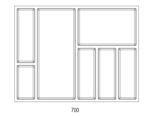 Evőeszköztartó SKY 500/70 (622 x 474 mm) fehér