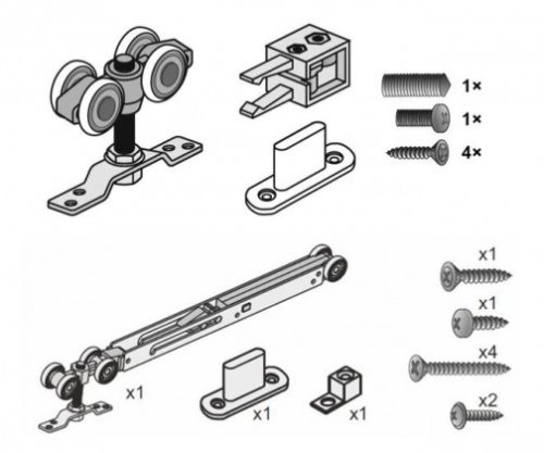 K-SEVROLL vasalat szett a belső ajtókhoz Simple  ZPI-18 50kg fék+csillapítás