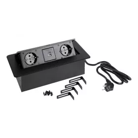  StrongPower Elektromos aljzat 2x 230V, 2x USB A/C, Schuko,  fekete