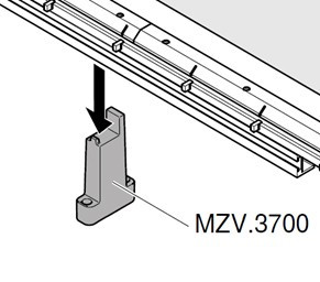 BLUM MZV.3700 vonalzó támogatás MINIPRESS felsőhöz