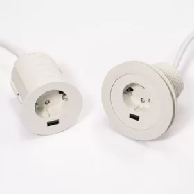 VersaTag 1x 230V, 1x USB-A, fehér, Schuko