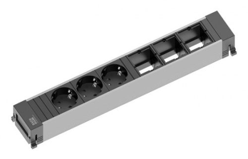 BACHMANN 916.007 Power Frame 3x Schuko, 3x felhasználói modul