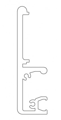 TERNO Diva Fluid takaró profil 2560, 3m, szálcsiszolt ezüst