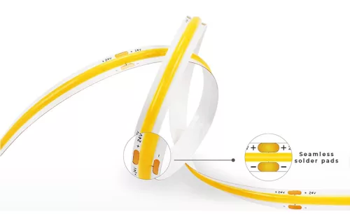 StrongLumio LED szalag, 14W/m 24V, COB (512 LED/m), 10mm, hideg fehér